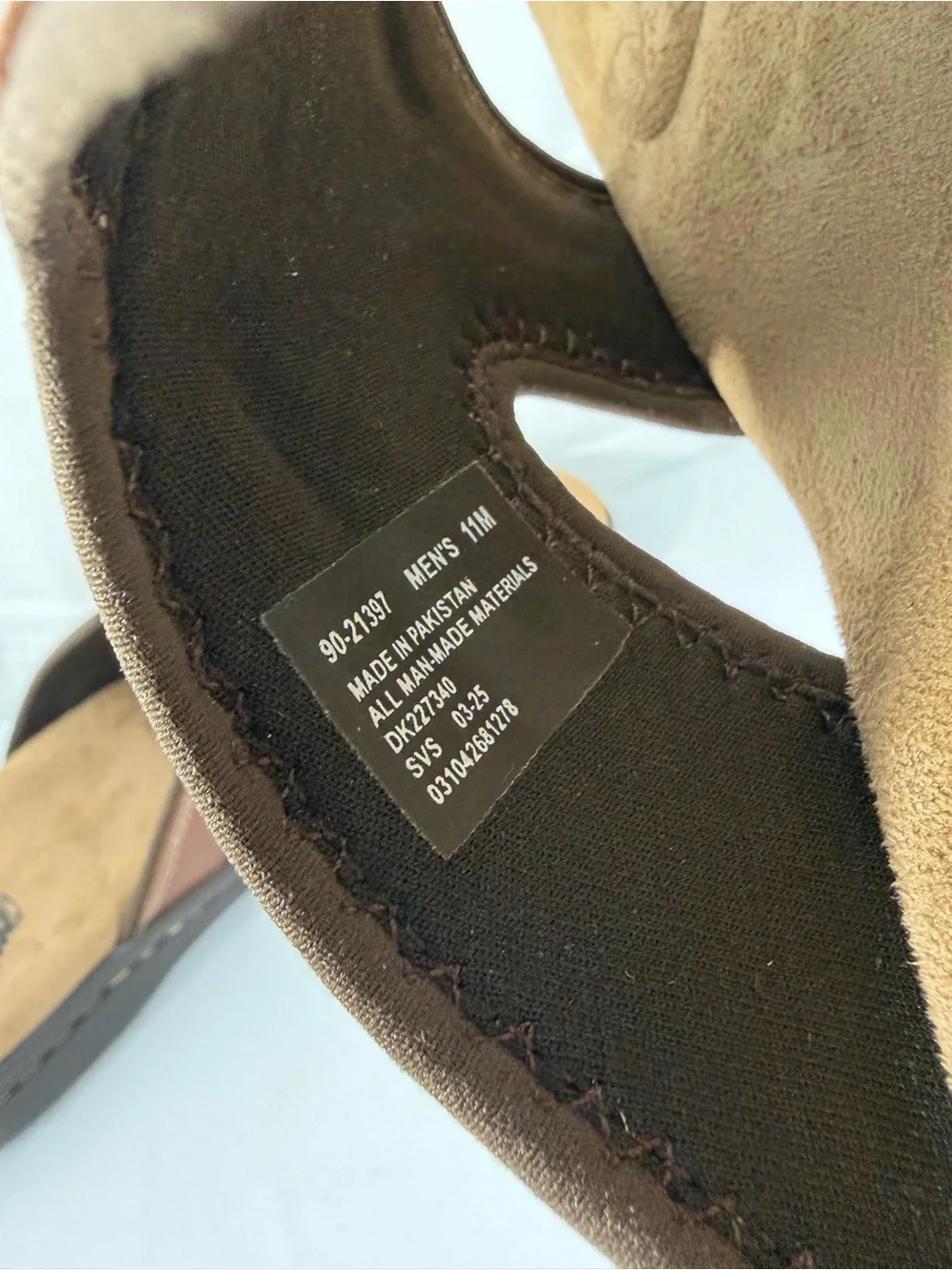 NWT Dockers Men's Size 11 Brown Slide Sandals with Memory Foam